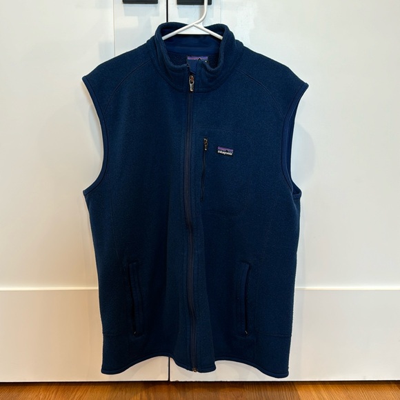 Patagonia Other - Patagonia Men’s Business Casual Winter Better Sweater Blue Fleece Vest Size XL